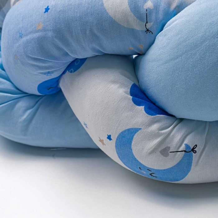 Βρεφική πλεξούδα για κούνια  sleeping star γαλάζιο πάντες για κούνια μοντέρνες για μωράκια αγόρια κορίτσια online (5)