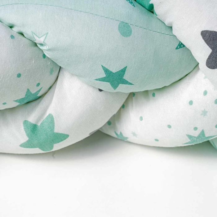 Βρεφική πλεξούδα για κούνια  sleeping star σιέλ πάντες για κούνια μοντέρνες για μωράκια αγόρια κορίτσια online (1)