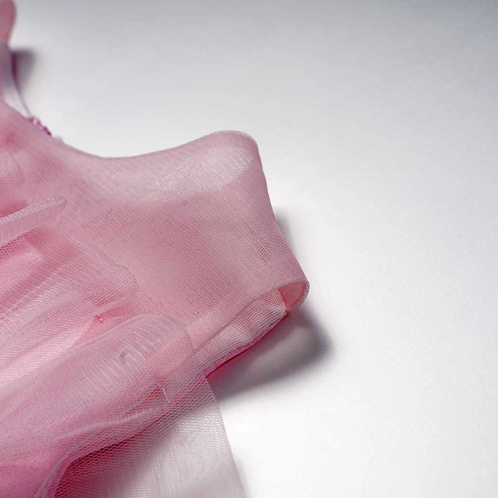 Βρεφικό φόρεμα αμπιγέ για κορίτσια Rosalias ροζ παρανυφάκι γάμο βάφτιση καλό τούλι ετών online (17)