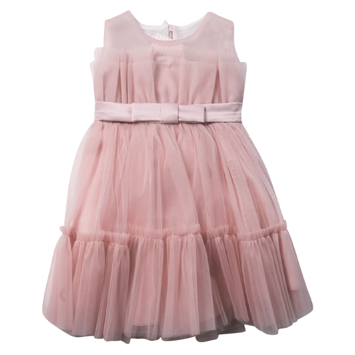 Βρεφικό φόρεμα αμπιγέ για κορίτσια Matilda ροζ παρανυφάκι γάμο βάφτιση καλό τούλι ετών online (6)