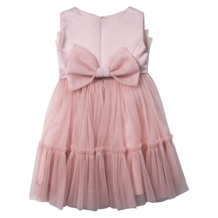 Βρεφικό φόρεμα αμπιγέ για κορίτσια Matilda ροζ παρανυφάκι γάμο βάφτιση καλό τούλι ετών online (7)