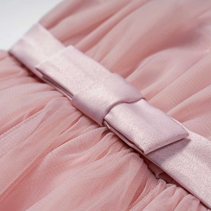 Βρεφικό φόρεμα αμπιγέ για κορίτσια Matilda ροζ παρανυφάκι γάμο βάφτιση καλό τούλι ετών online (8)