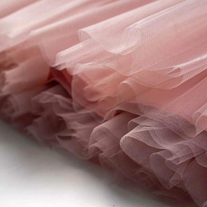 Βρεφικό φόρεμα αμπιγέ για κορίτσια Matilda ροζ παρανυφάκι γάμο βάφτιση καλό τούλι ετών online (10)