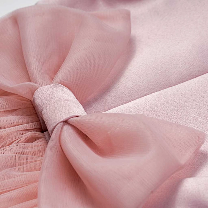 Βρεφικό φόρεμα αμπιγέ για κορίτσια Matilda ροζ παρανυφάκι γάμο βάφτιση καλό τούλι ετών online (11)