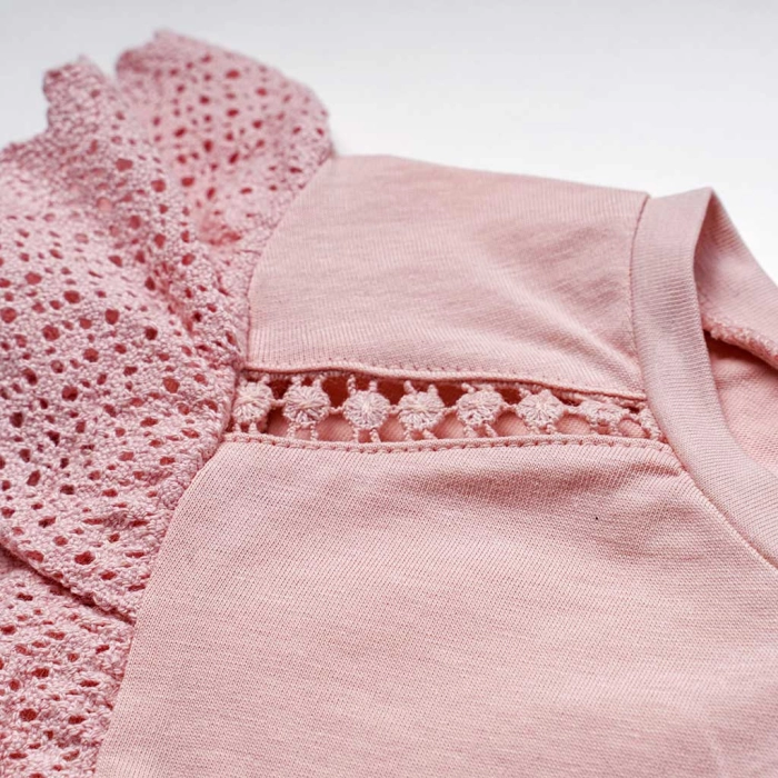 Παιδική μπλούζα Mayoral για κορίτσια Fowyrcle ροζ μοντέρνα επώνυμη καλοκαιρινή ετών online (3)