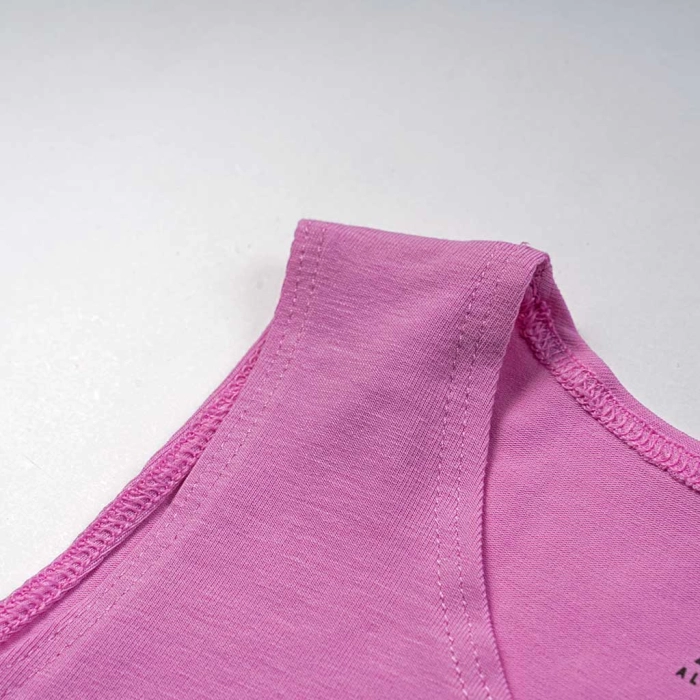 Παιδική πιτζάμα AKO για κορίτσια Moon ροζ άνετο καλοκαιρινό σπίτι μακό ύπνο ετών online (2)