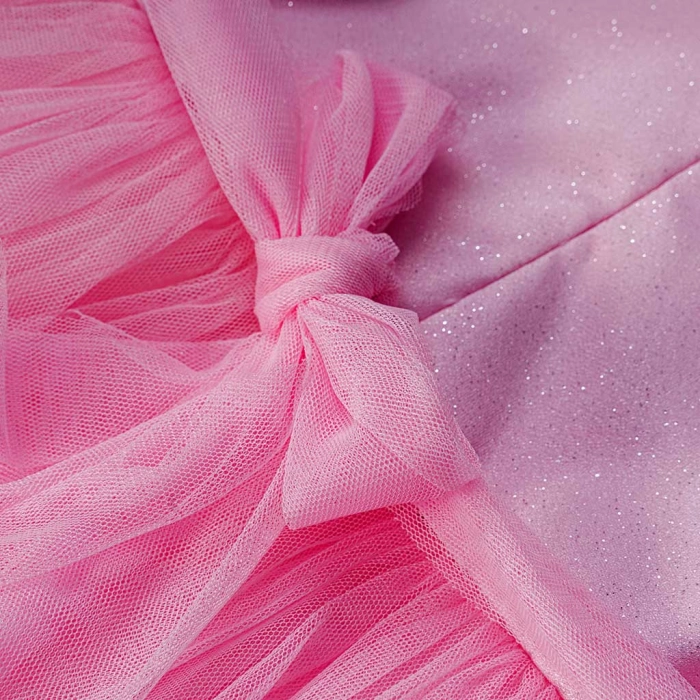 Παιδικό φόρεμα αμπιγέ για κορίτσια Aria ροζ γάμο βάφτιση χρυσόσκονη καλό τούλι ετών online (8)