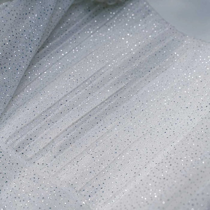 Παιδικό φόρεμα αμπιγέ για κορίτσια Mia άσπρο γάμο παρανυφάκι βάφτιση χρυσόσκονη καλό τούλι ετών online (2)