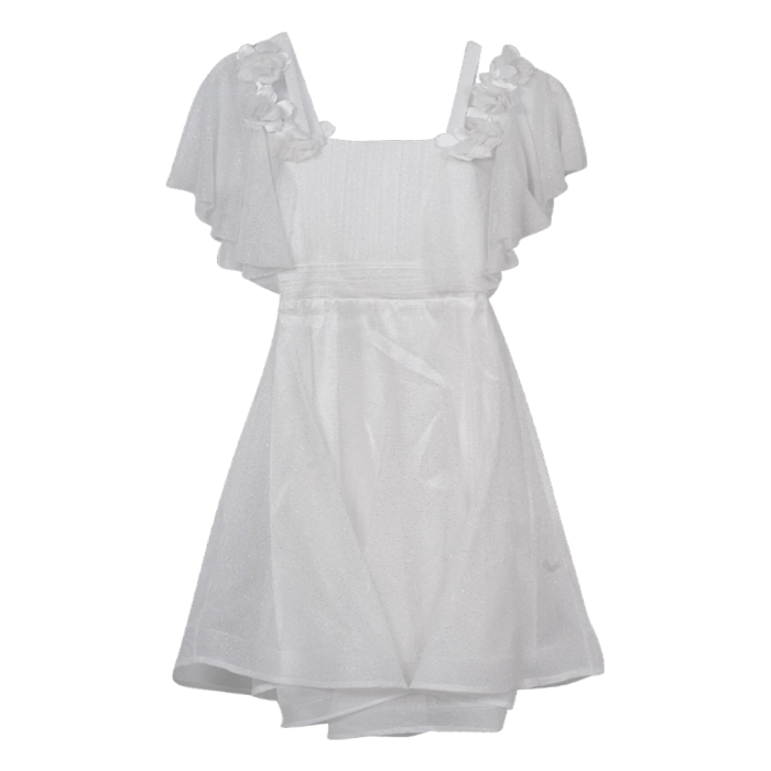 Παιδικό φόρεμα αμπιγέ για κορίτσια Mia άσπρο πριγκιπικά φρέματα για γάμους βαφτίσεις