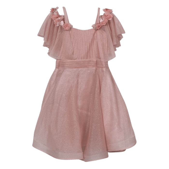 Παιδικό φόρεμα αμπιγέ για κορίτσια Mia ροζ  πριγκιπικά φρέματα για γάμους βαφτίσεις