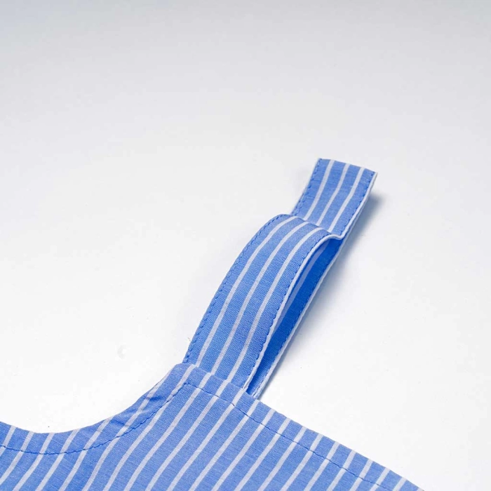 Παιδικό σετ New College για κορίτσια Stripes  γαλάζιο καλοκαιρινά σετάκια ριγέ με παντελόνα ελληνικά μοντέρνα ετών online (3)