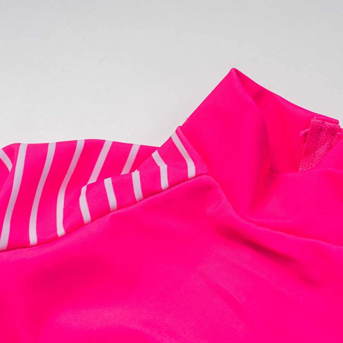 Βρεφικό μαγιό μακρυμάνικο Minoti για κορίτσια Tucan φούξια για θάλασσα προστασία UV ήλιο ρούχα για παραλία μηνών online (3)