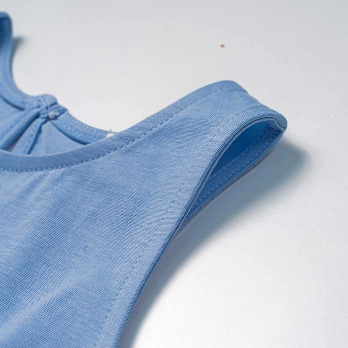 Παιδικό φόρεμα Name it για κορίτσια Muse γαλάζιο καλοκαιρινό οικονομικό βαμβακερό μακό ετών online (3)
