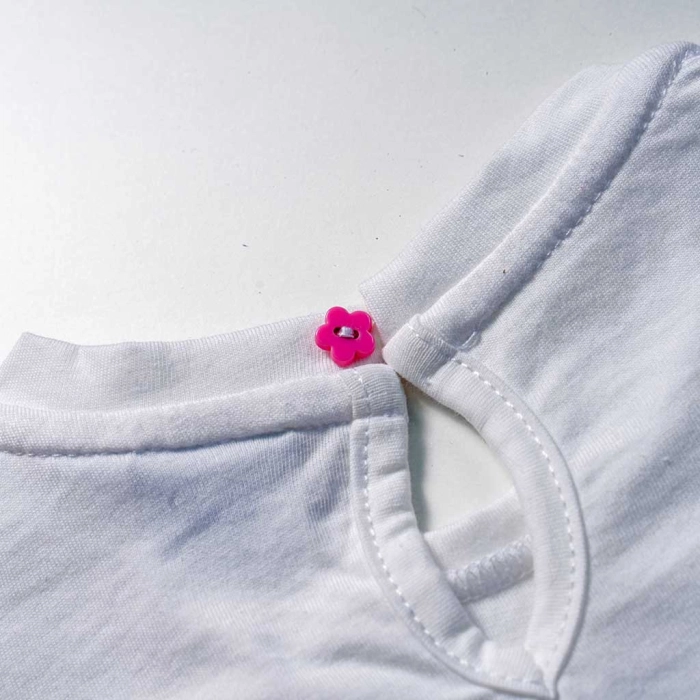 Βρεφκή μπλούζα Disney για κορίτισια Minnie Flowers άσπρο κοριτσίτικες μπλούζες καλοκαιρινές μινι ετών mouse online (1)