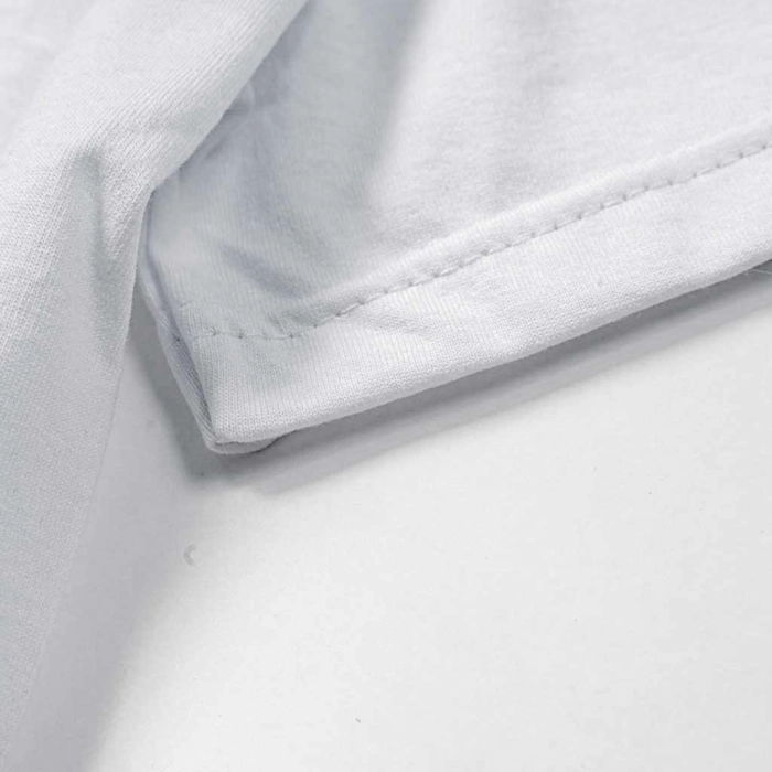 Παιδική μπλούζα μονόχρωμη κοντομάνικη Online Lord άσπρο μονόχρωμα tshirt κοντομάνικα καλοκαιρινά σκέτα ετών (1)