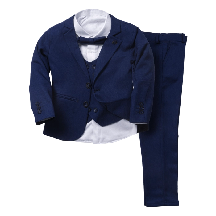 Παιδικό κουστούμι για αγόρια και παραγαμπράκια Scissors μπλε navy για γάμους και βαφτίσεις μπλε σκουρο ετών με σακάκι