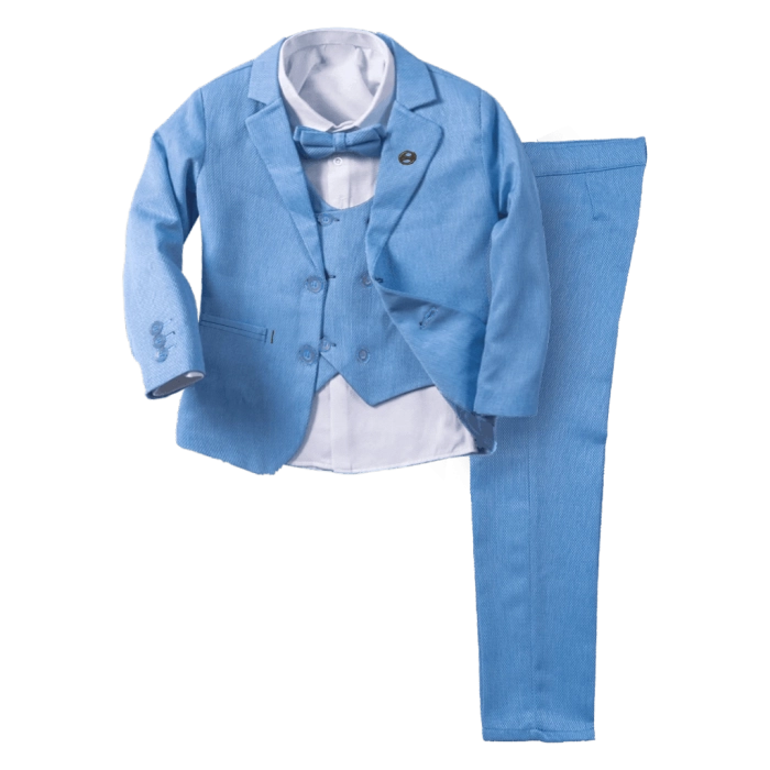 Παιδικό κουστούμι για αγόρια & παραγαμπράκια Scissors γαλάζιο ανπιγέ κοστούμια σιέλ ανοιχτό μπλε για γάμους βαφτίσεις
