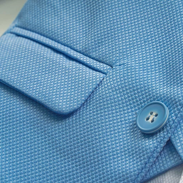 Παιδικό κουστούμι για αγόρια και παραγαμπράκια Scissors γαλάζιο καλοκαιρινά κοστούμια σιέλ θαλασσί ανοιχτό μπλε ετών (4)