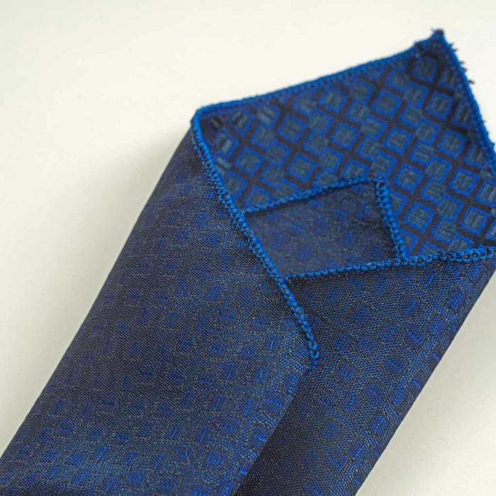 Παιδικό μαντίλι κοστουμιά γι αγόρια Grenoble μπλε μαντίλια για σακάκια με γραβάτα ασορτί ετών online (3)