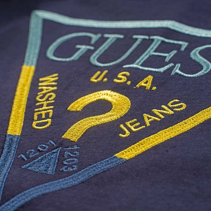 Παιδική μπλούζα GUESS για αγόρια Jet μπλε καθημερινό ανοιξίατικο φθινοπωρινό σχολείο βόλτα επώνυμο ετών online (2)