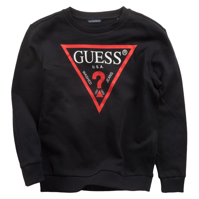 Παιδική μπλούζα GUESS για αγόρια Original μπλε επώνυμη βαμβακερή σχολείο βόλτα άνετη ανοιξιάτικη φθινοπωρινή online (1)