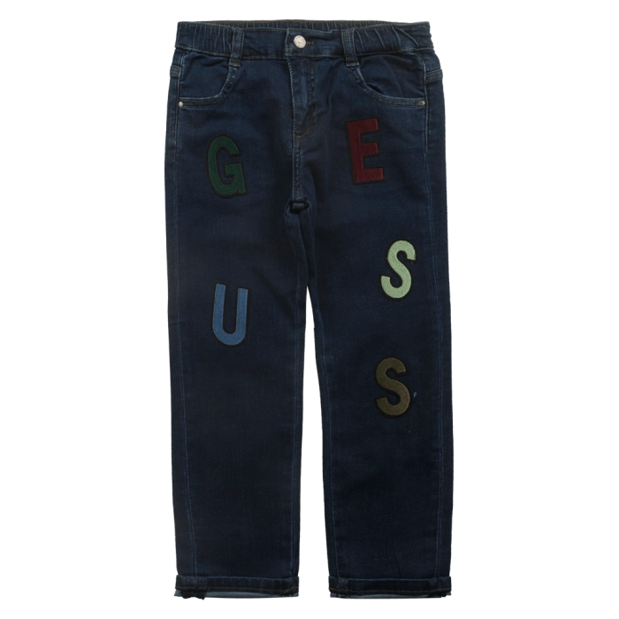 Παιδικό παντελόνι Guess για αγόρια Balloon μπλε jean τζιν καθημερινό βόλτα επώνυμο σχολείο ετών online (1)