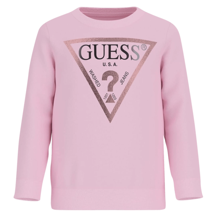 Παιδική μπλούζα GUESS για κορίτσια Glam ροζ καθημερινή σχολείο ανοιξιάτικη φθινοπωρινή άνετη ετών online