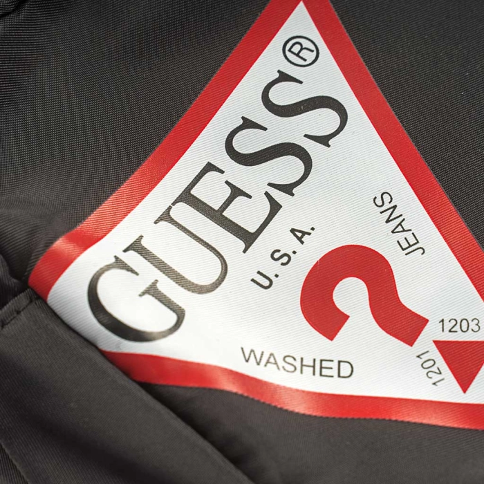 Παιδική τσάντα Guess για αγόρια Triangle Label μαύρη μπανανα μέσης επώνυμη βόλτα σχολείου online (2)