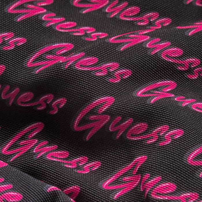 Παιδική τσάντα Guess για κορίτσια Label μαύρη σχολική επώνυμη βόλτα σχολείου backpack online (2)