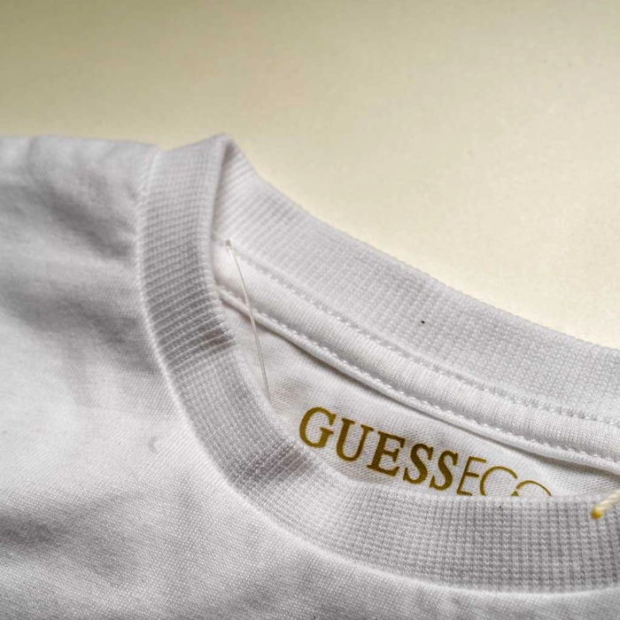 Βρεφικό σετ φόρμας GUESS για αγόρια Sold out άσπρο καθημερινό ανοιξιάτικο φθινοπωρινό σχολείο μηνών online (3)