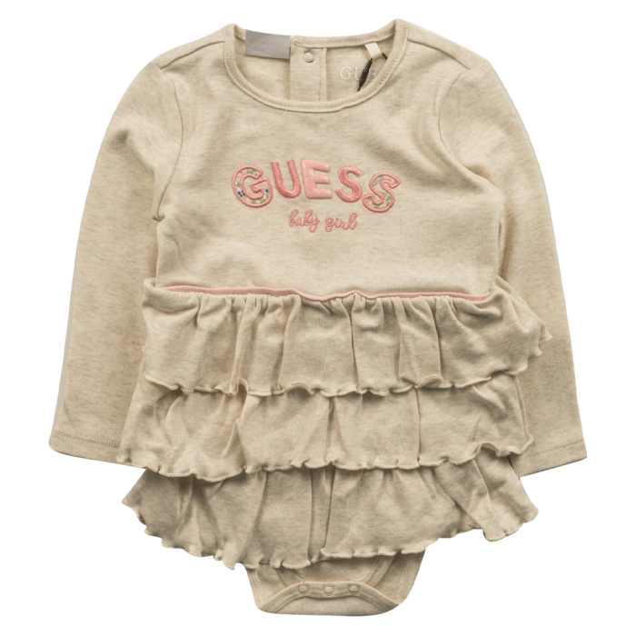 Βρεφικό ζιπουνάκι Guess για κορίτσια Floral μπεζ κοριτσίστικο επώνυμο μοντέρνο ανοιξιάτικο φθινοπωρινό μηνών online (1)