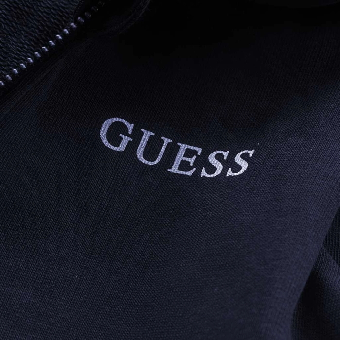 Παιδική ζακέτα Guess για αγόρια Bethnal μπλε ζακέτες παιδικές μονόχρωμες επώνυμες γκες online (3)