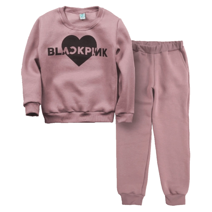 Παιδικό σετ φόρμας Online για κορίτσια Blackpink Team ροζ black pink φόρμες χειμερινές παιδικά ρούχα μπλούζες φούτερ ετών